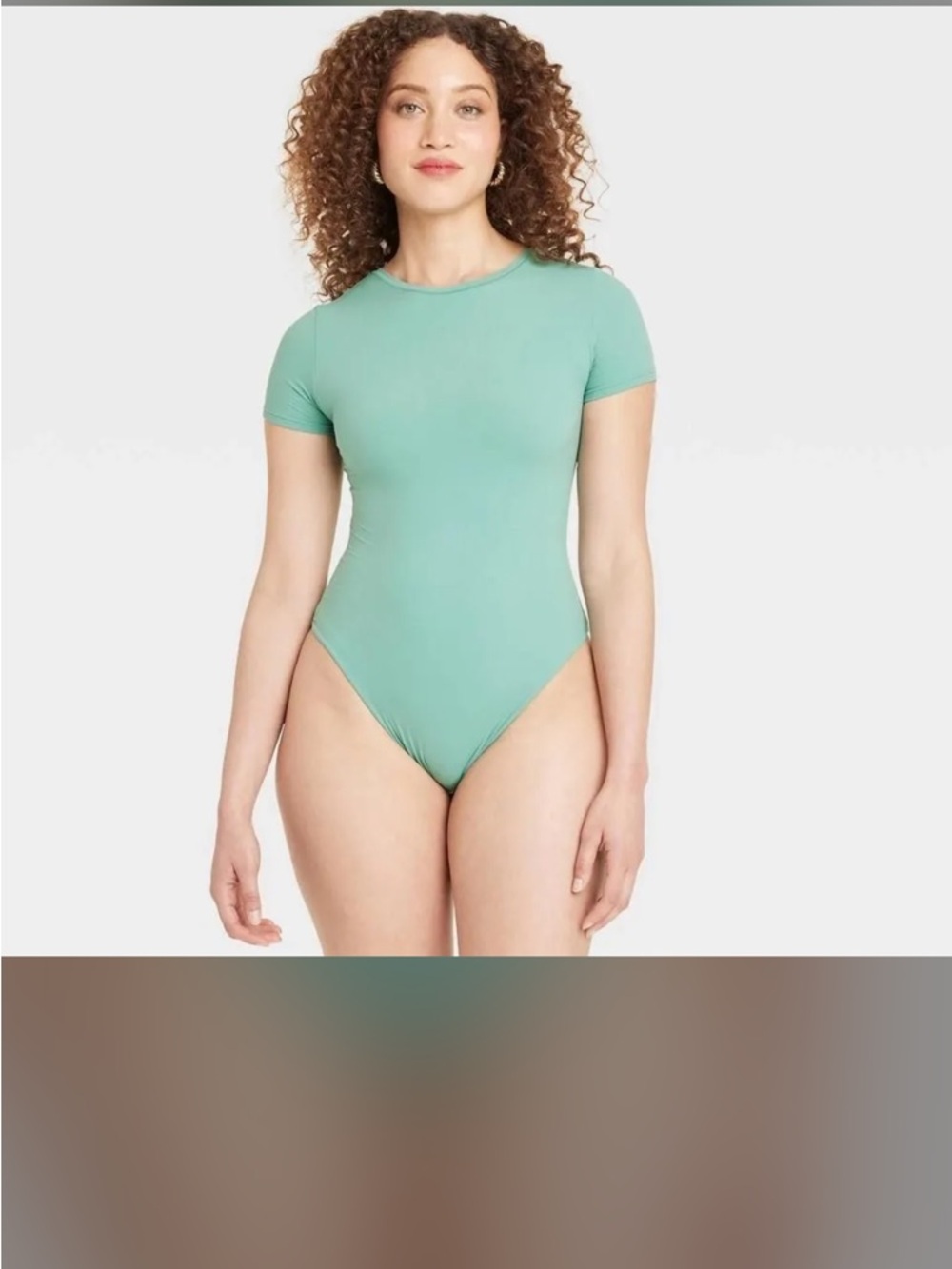 Women Luxury Collection 4-way stretch short sleeve body suit- Auden mint Large